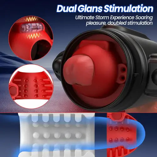 XR16: Shower Masturbator 3-in-1 Water-Jet, Rotating & Vibrating