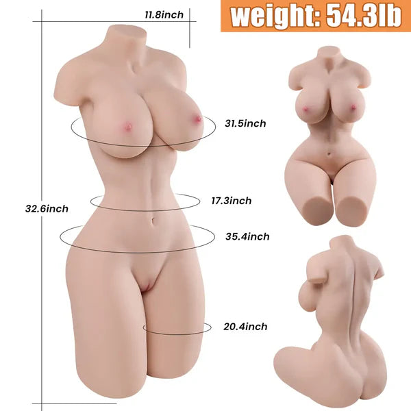 Amber: TPE Sex Doll Torso 24.6kg (54.3lb) Lifelike Busty & Curvy