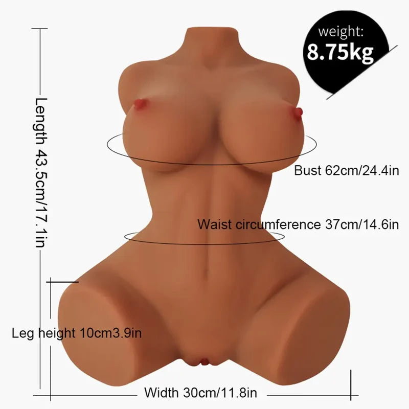 Daisy: TPE Sex Torso 8.75kg (19.29lb) Realistic 1:1 Half-Body with Gel Breasts