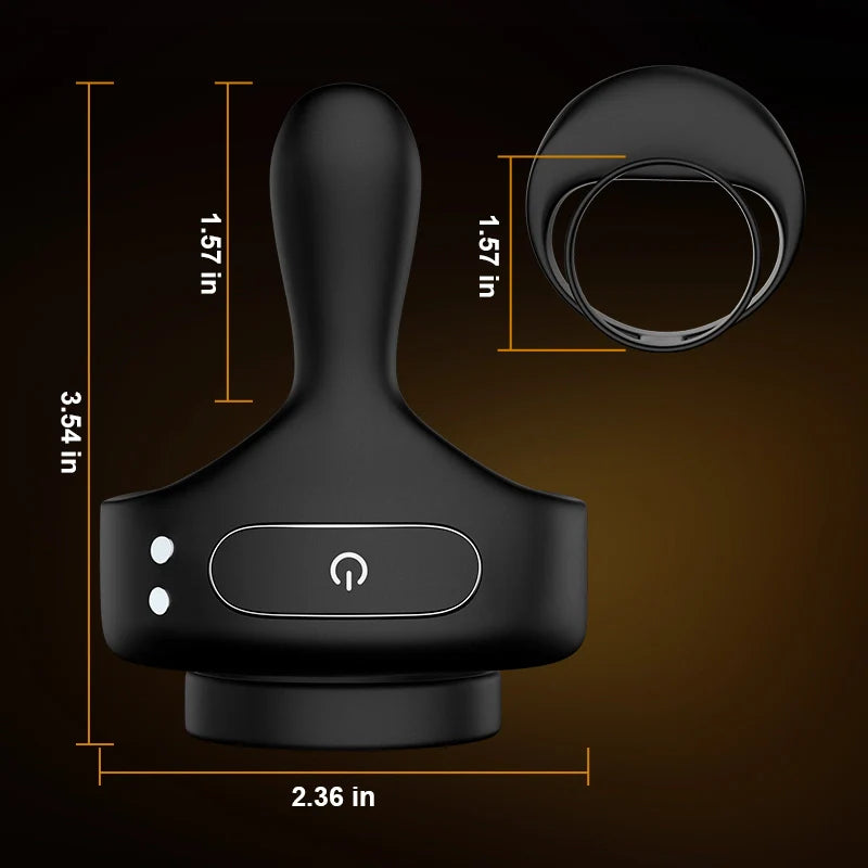 PR6 Remote Cock Ring: 3-in-1 Parallel Ring with Finger-Shaped Taint Stimulator
