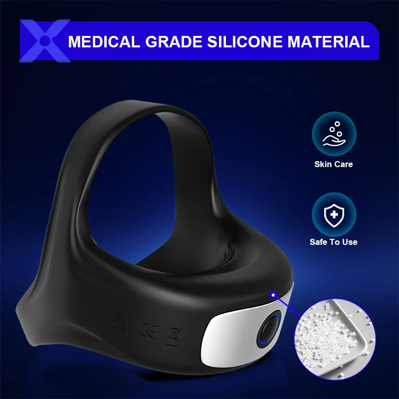 PR7 Vibrating Cock Ring: Dual-Ring Triangular Support for Endurance