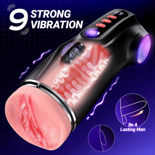 XV11: Sucking & Vibrating Masturbator 3 Realistic Interchangeable Sleeves