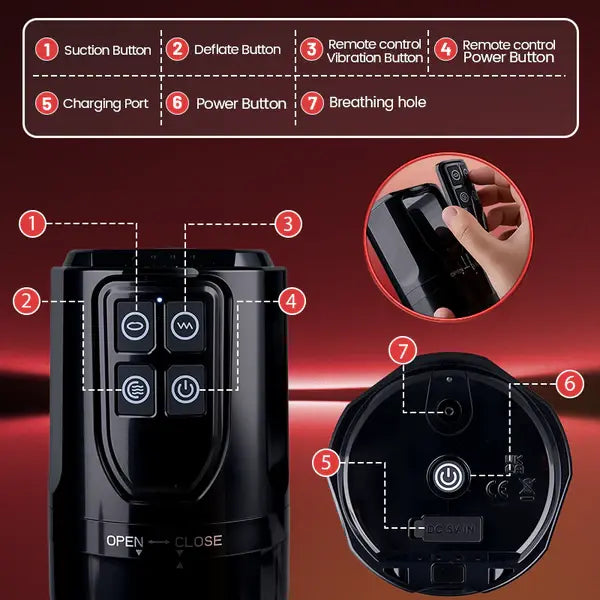 XV5: 2-in-1 Smart Oral & Vaginal Masturbator with Detachable Wireless Remote